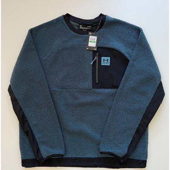 Under Armour Men's Mission Bounce Crew Sweatshirt Blue 1366093-413 Size L NWT - Picture 5 of 12